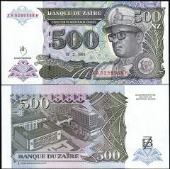 Zaire 500 Nouveaux Zaires 1994 Çil Pick 64A