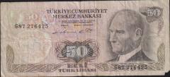 6.Emisyon 1.Tertip 50 Lira G87 276425 Haliyle