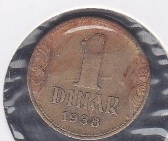 YUGOSLAVYA 1 DİNAR 1938