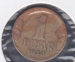 YUGOSLAVYA 1 DİNAR 1938