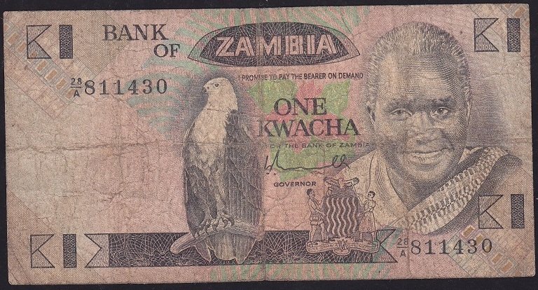 Zambia 1 Kwacha 1980 Temiz