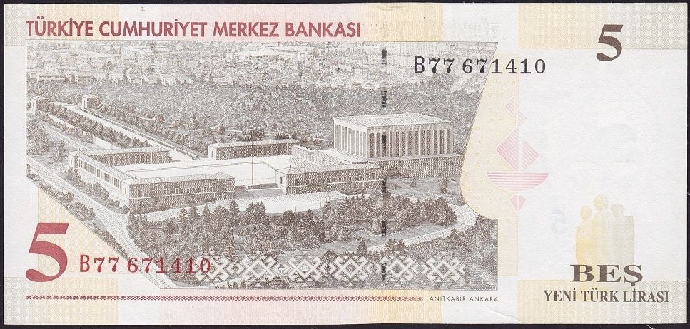 8.Emisyon 5 YTL B77 671410 Çil
