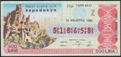 1984 19 Ağustos Yarım Bilet - Z Serisi
