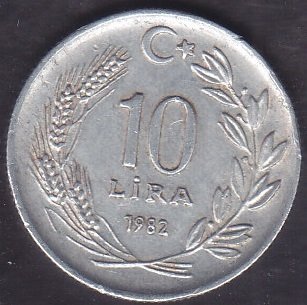 1982 Yılı 10 Lira Temiz