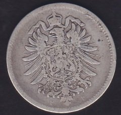 ALMANYA 1 MARK 1875 F GÜMÜŞ