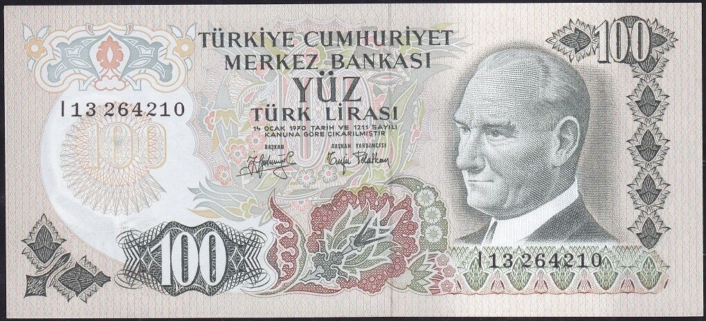 6.Emisyon 2.Tertip 100 Lira I13 264210 Çil