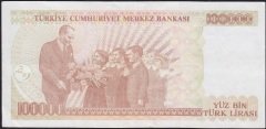 7.Emisyon 3.Tertip 100000 Lira I64 889106 Çok Temiz+