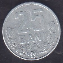 Moldova 25 Bani 2002