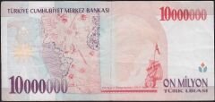 7.Emisyon 10 000 000 Lira D54 504607 Çok Temiz+