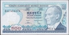 7.Emisyon 1.Tertip 500 Lira B11 904379 Çilaltı Çil