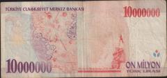 7.Emisyon 10 000 000 Lira B47 361861 Çok Temiz