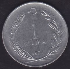 1971 Yılı 1 Lira Düz