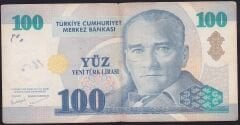 8.Emisyon 100 YTL B01 412867 Çok Temiz