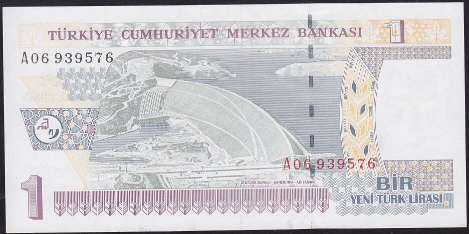 8.Emisyon 1 YTL A06 939576 Çilaltı