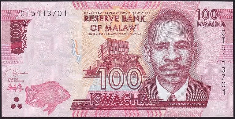 Malawi 100 Kwacha 2020 Çil Pick 65d