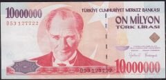 7.Emisyon 10 000 000 Lira D53 127722 Çok Çok Temiz