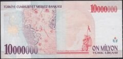7.Emisyon 10 000 000 Lira D53 127722 Çok Çok Temiz