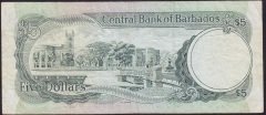 BARBADOS 5 DOLAR 1975 ÇOK TEMİZ PİCK 32