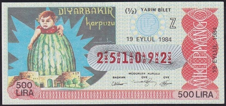 1984 19 Eylül Yarım Bilet - Z Serisi