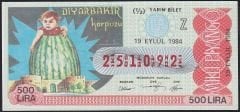1984 19 Eylül Yarım Bilet - Z Serisi