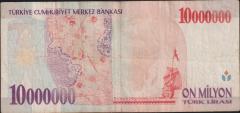 7.Emisyon 10 000 000 Lira B48 468439 Çok Temiz