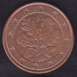 Avrupa Birliği 5 Euro Cent 2004 J Almanya
