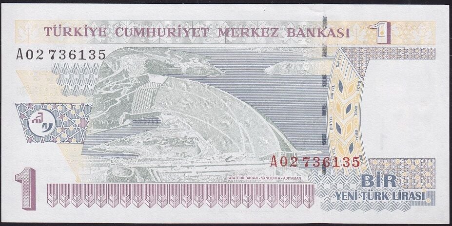 8.Emisyon 1 YTL A02 736135 Çilaltı