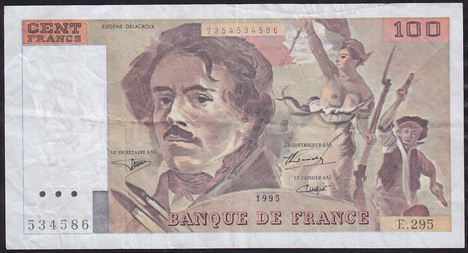 Fransa 100 Frank 1995 Çok Temiz+