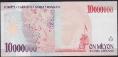 7.Emisyon 10 000 000 Lira D51 362600 Çok Temiz+