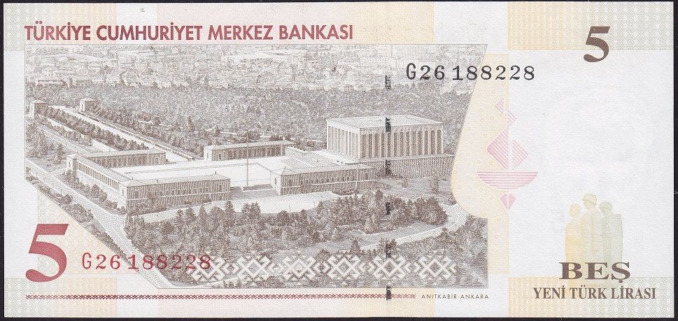 8.Emisyon 5 YTL G26 188228 Çil