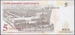 8.Emisyon 5 YTL G26 188228 Çil