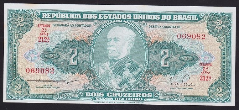 BREZİLYA 2 CRUZEİROS 1955 ÇİLALTI ÇİL