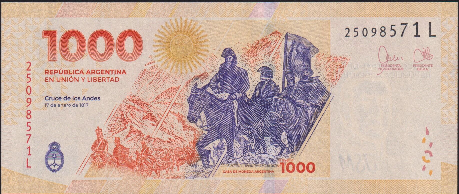 Arjantin 1000 Pesos 2023 Çil Pick 367