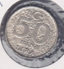 1998 YILI 50 BİN LİRA ÇİLALTI ÇİL ( TERS )