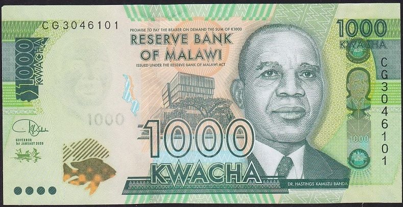 Malawi 1000 Kwacha 2020 Çil Pick 67e