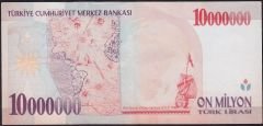 7.Emisyon 10 000 000 Lira D48 388381 Ççt Çilaltı