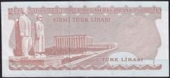 6.Emisyon 3.Tertip 20 Lira F90 455081 Çok Temiz+
