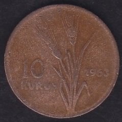 1963 Yılı 10 Kuruş