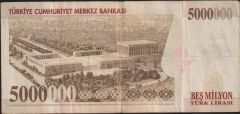 7.Emisyon 5 000 000 Lira K11 311283 Çok Temiz