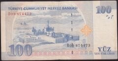 8.Emisyon 100 YTL B09 874473 Çok Temiz