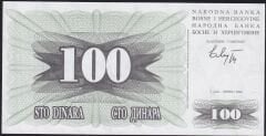 Bosna Hersek 100 Dinar 1992 Çil Pick 13