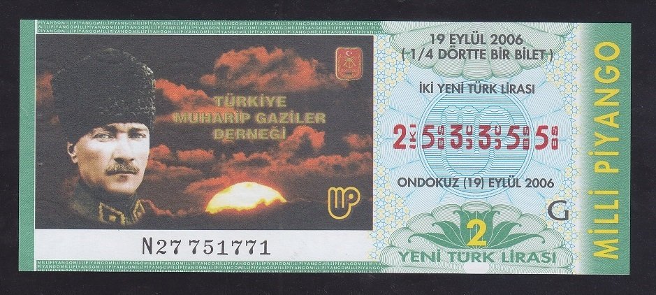 2006 19 EYLÜL ÇEYREK BİLET