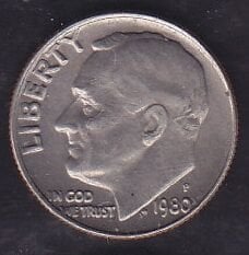 Amerika 1 Dime 1980 P