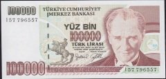 7.Emisyon 3.Tertip 100000 Lira I57 796557 Çil