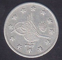 1293 / 22 ABDULHAMİT 2 KURUŞ GÜMÜŞ
