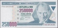 7.Emisyon 3.Tertip 250000 Lira F53 492630 Çil