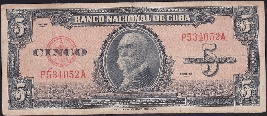 KÜBA 5 PESOS 1949 ÇOK TEMİZ