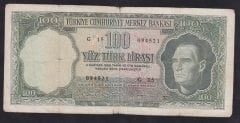 5.EMİSYON 6.TERTİP 100 LİRA G15 094521 TEMİZ