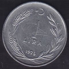 1973 Yılı 1 Lira Düz