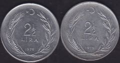 1979 Yılı 2.5 Lira (Ters Düz Takım)